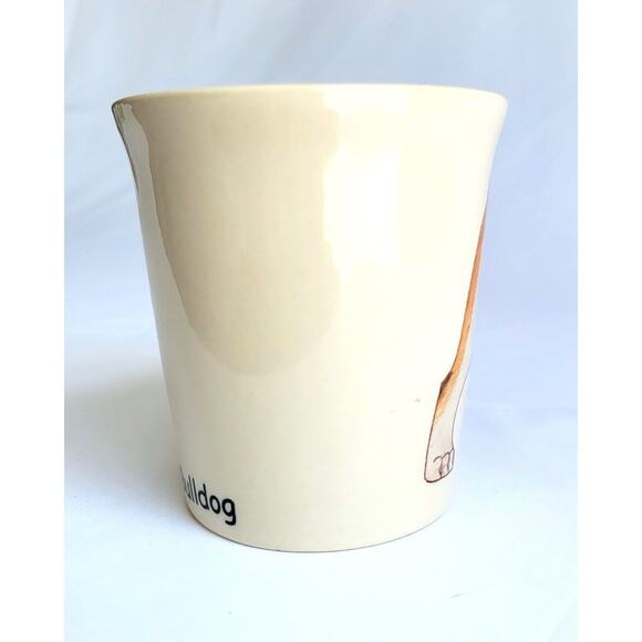 French Bulldog Dog White Coffee Mug Porcelain Hand Painted 3D Animal Shaped - Picture 6 of 8